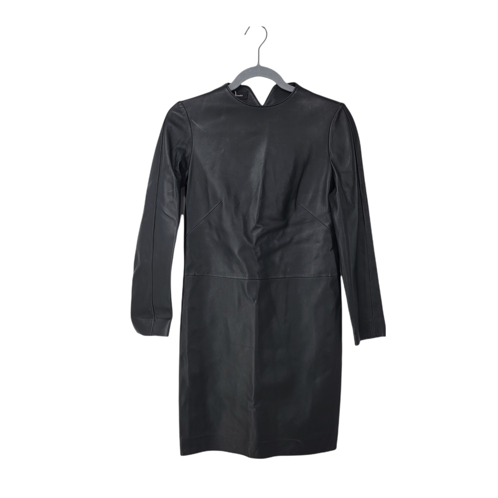 Proenza Schouler Black Lightweight Leather Dress Size 0 - Picture 1 of 10